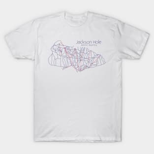 Jackson Hole Trail Map T-Shirt